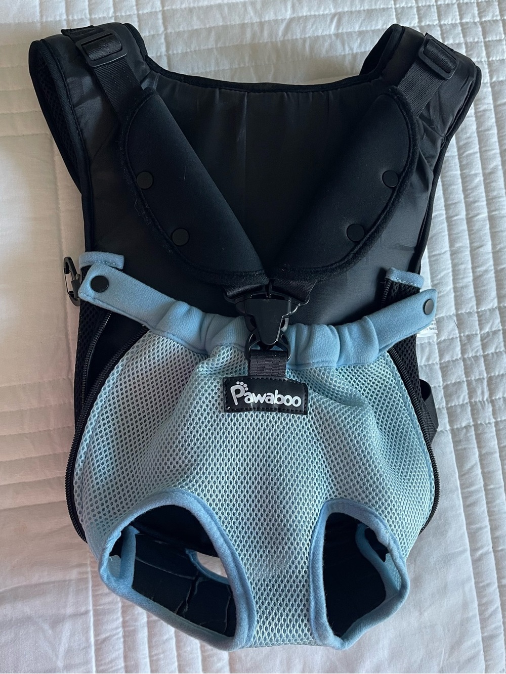 Pawaboo Light Blue & Black Dog Carrier